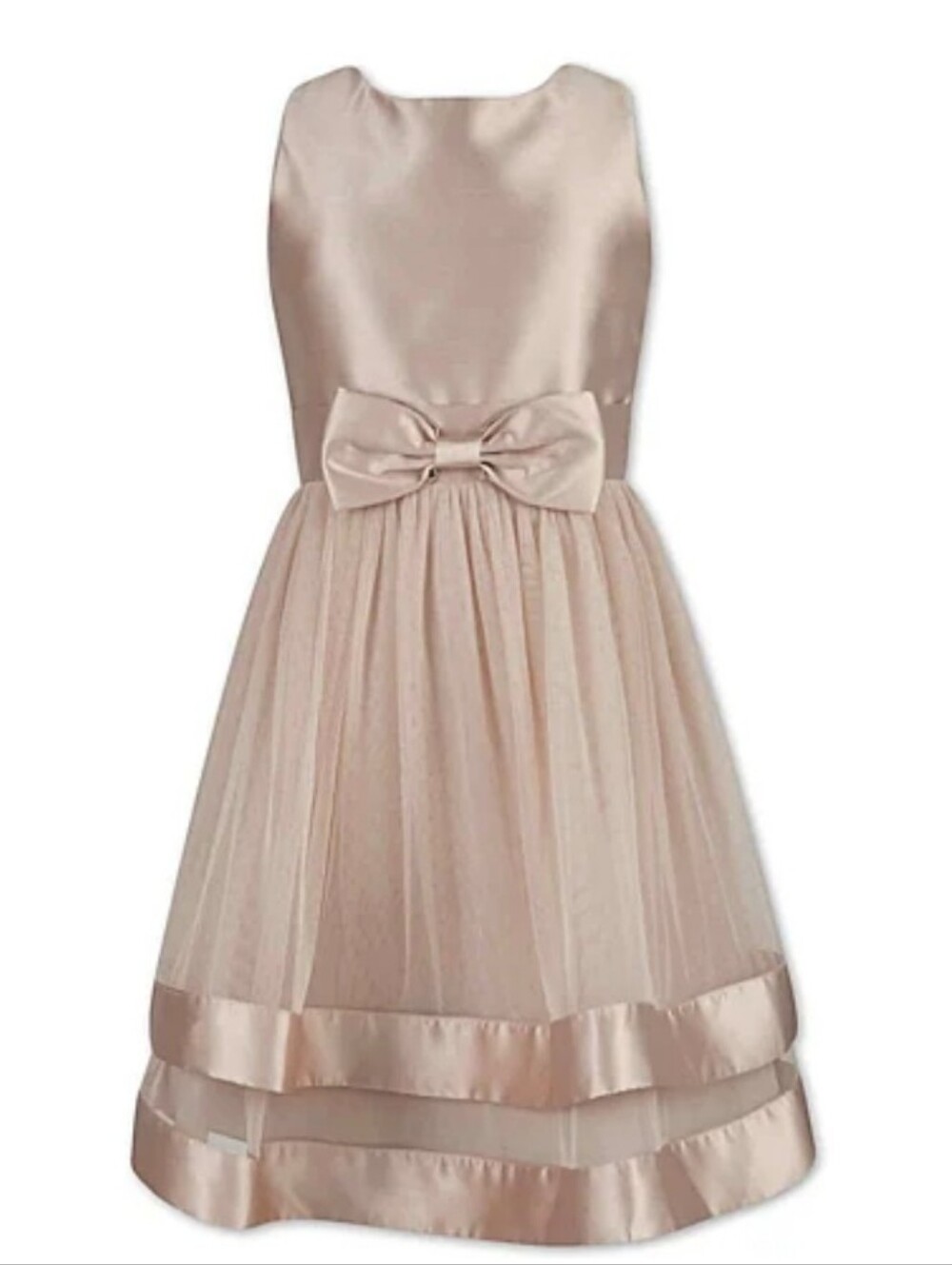 Speechless Girls Sleeveless Fit + Flare Dress- Champagne - Picture 5 of 6